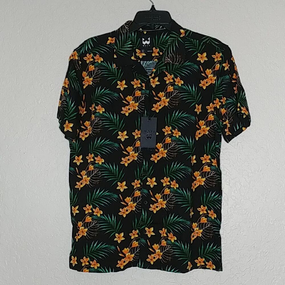 WXYZ Tropical Vibe Button Front‎ Shirt Size M